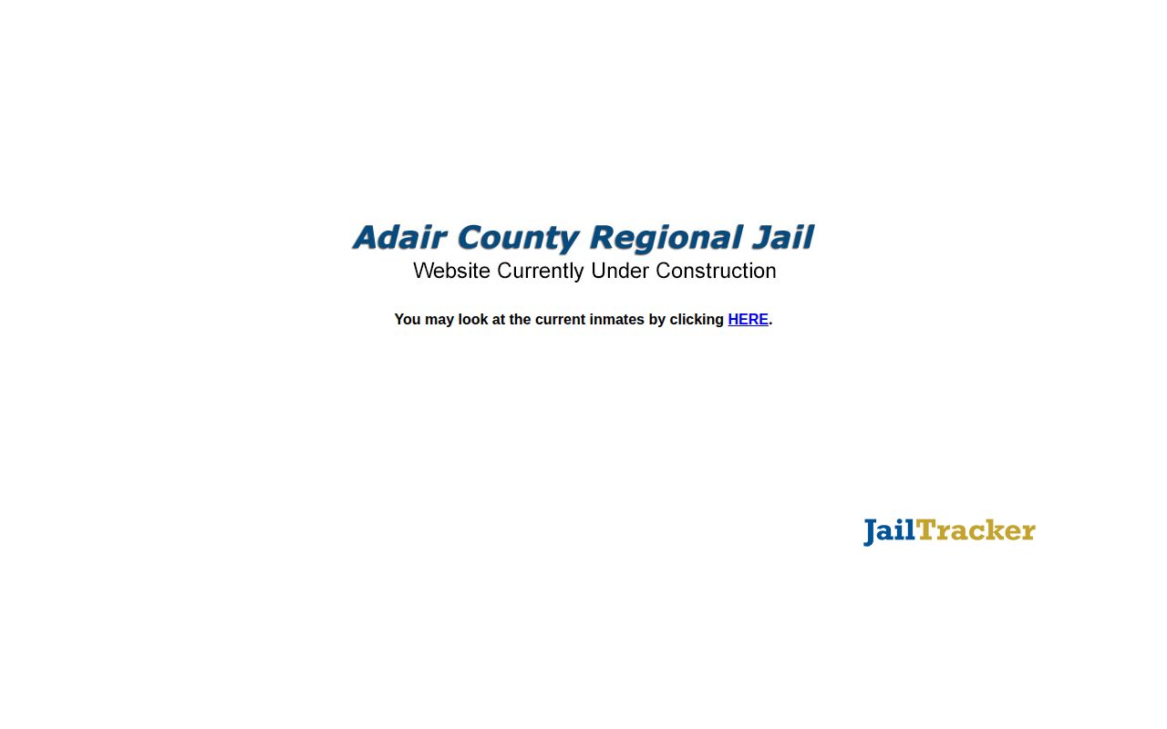 Adair County Regional Jail official current inmate record source
